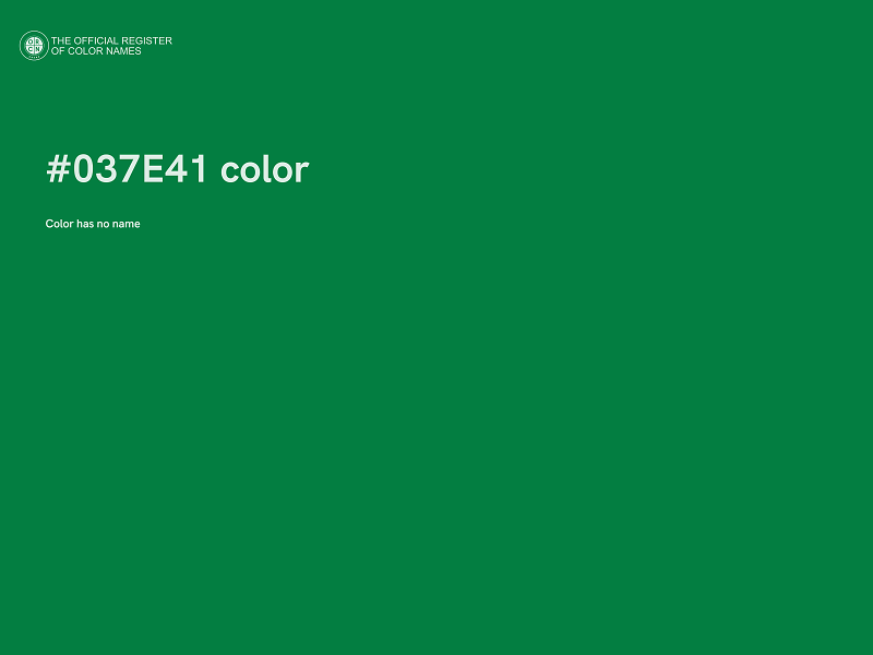 #037E41 color image