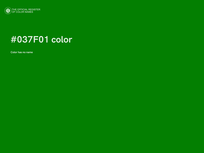 #037F01 color image
