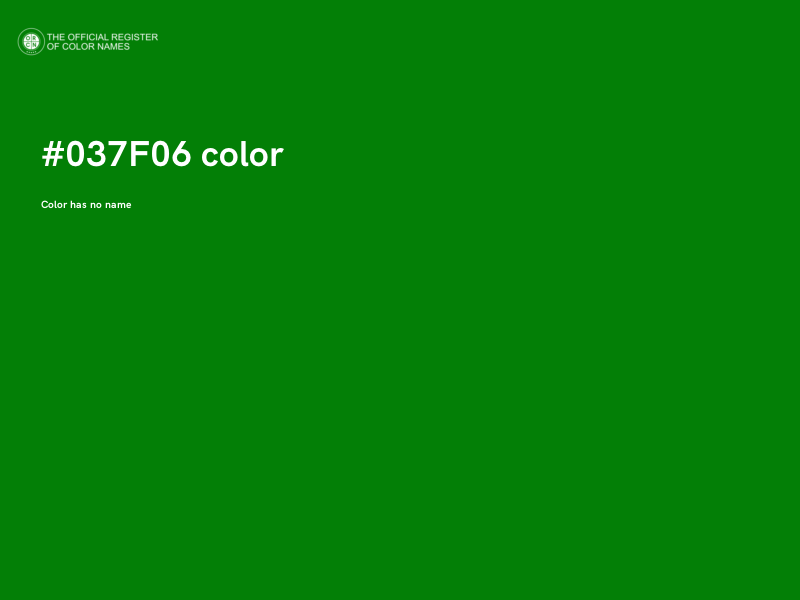 #037F06 color image