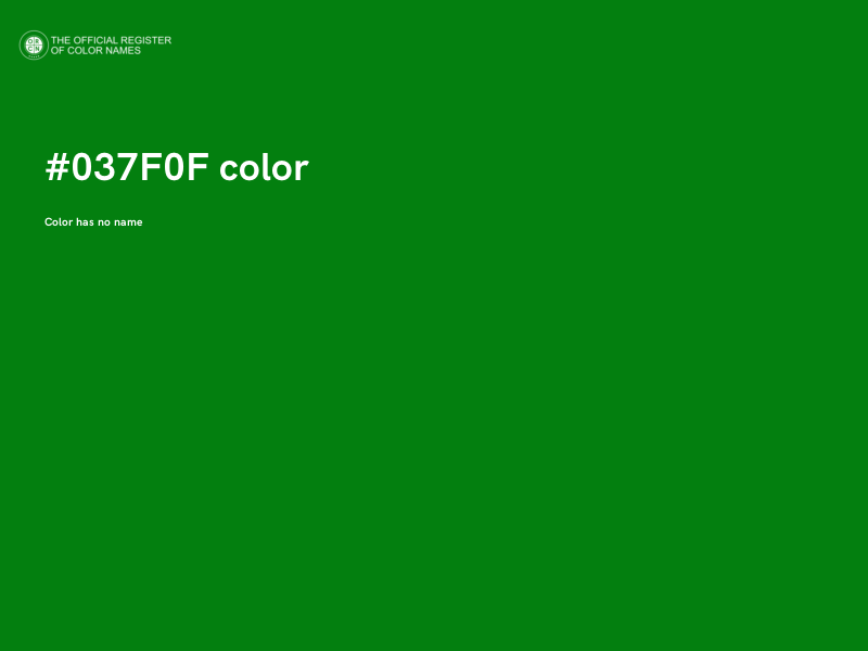 #037F0F color image