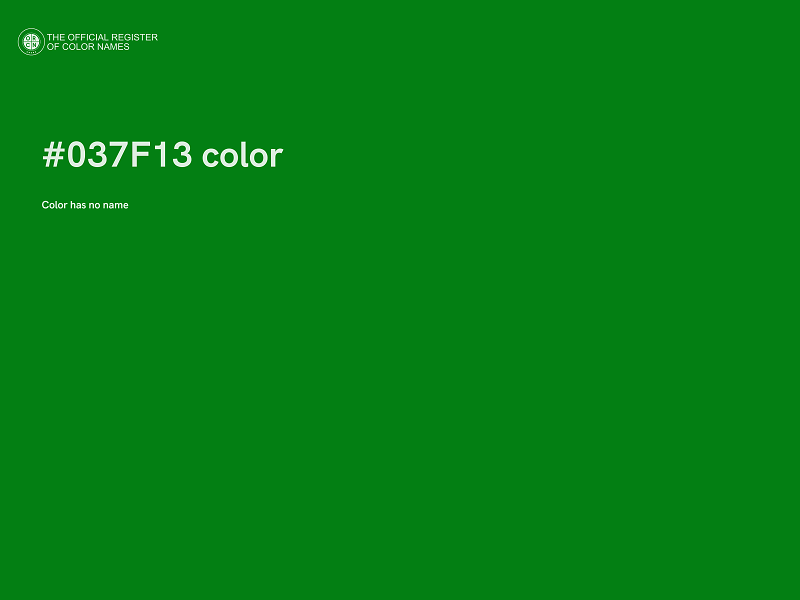 #037F13 color image