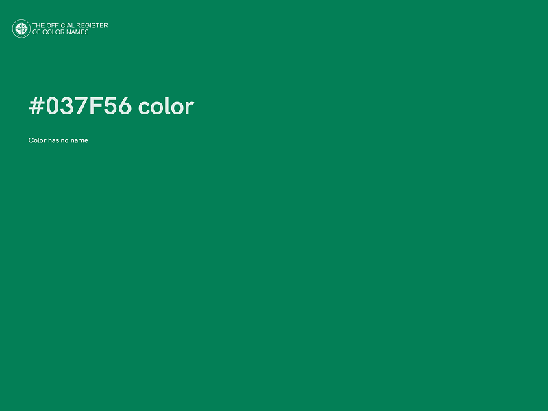 #037F56 color image