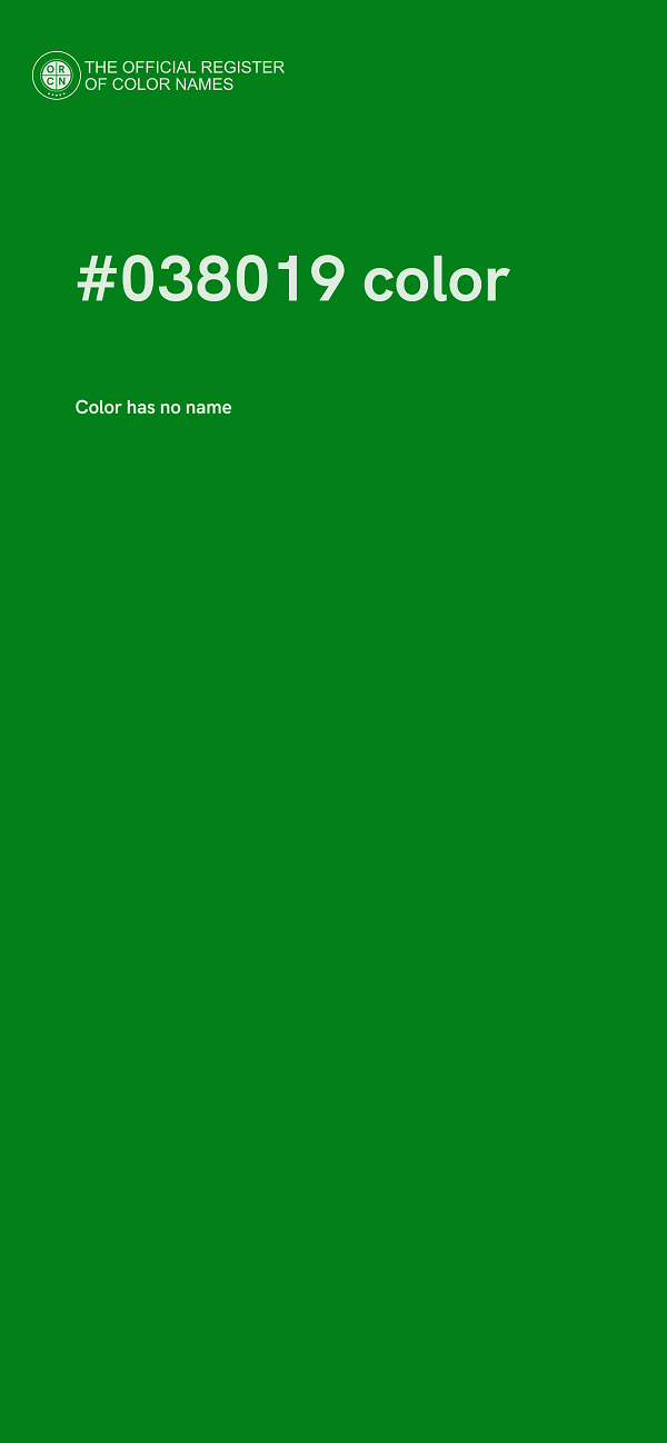 #038019 color image
