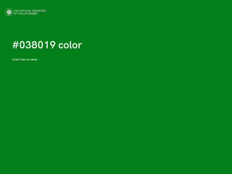 #038019 color image