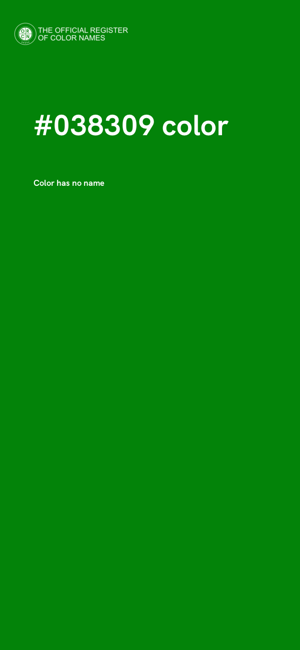 #038309 color image
