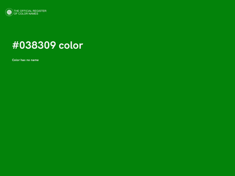 #038309 color image