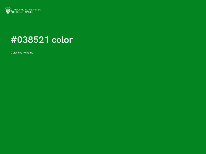 #038521 color image