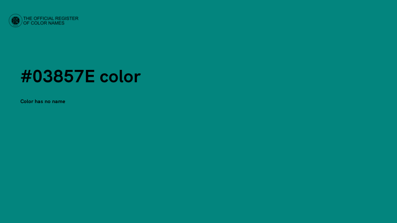#03857E color image