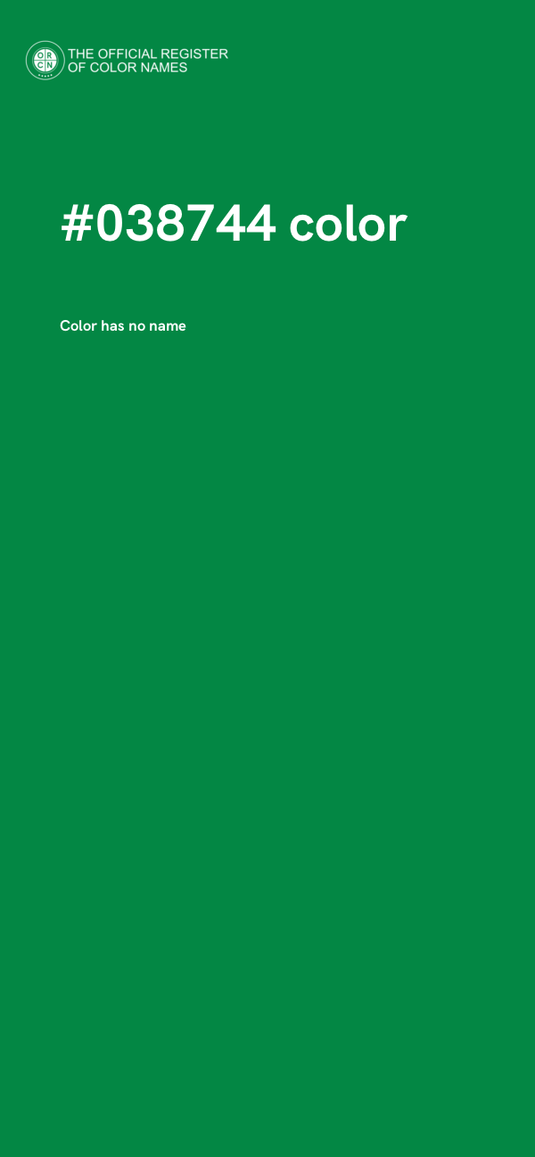 #038744 color image