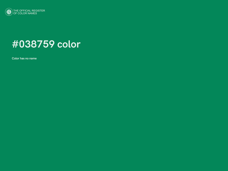 #038759 color image