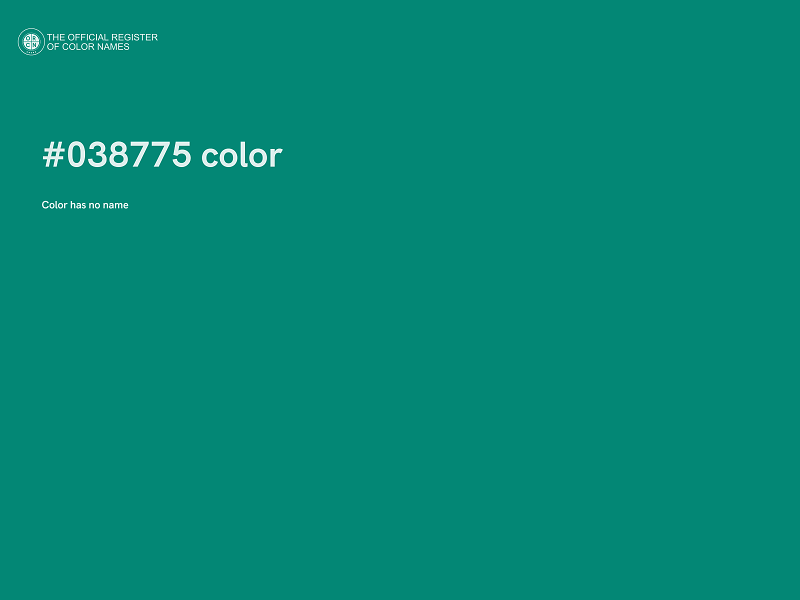 #038775 color image
