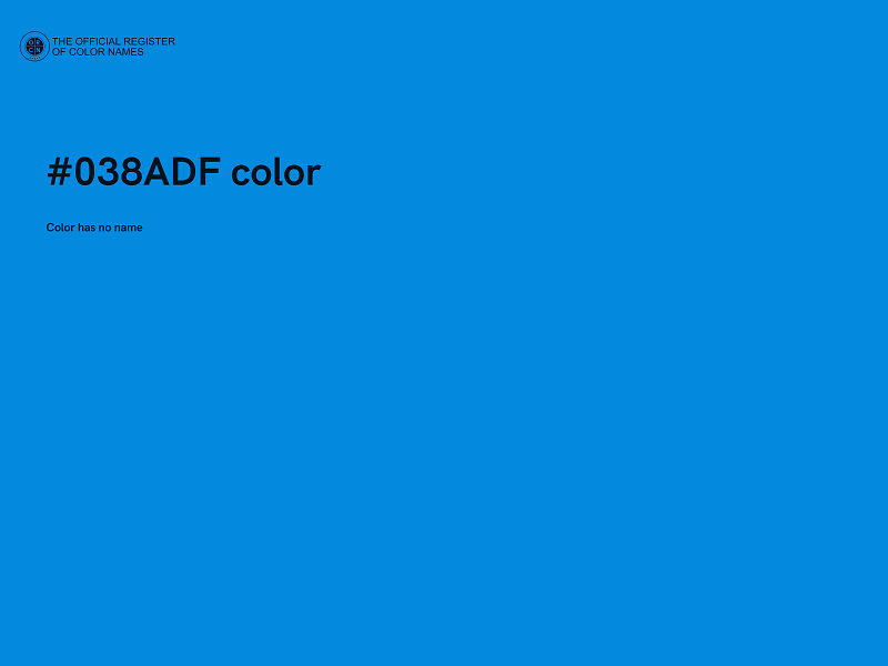 #038ADF color image