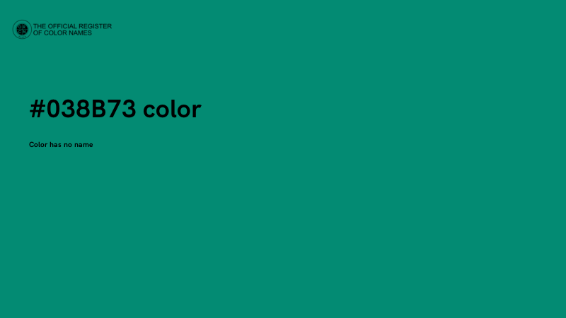 #038B73 color image