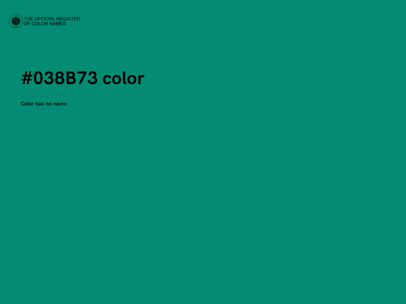 #038B73 color image