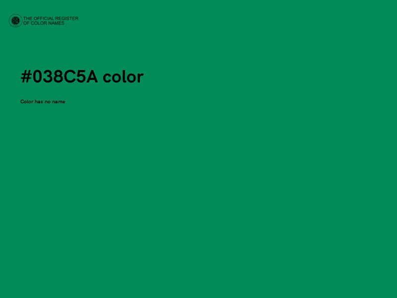 #038C5A color image