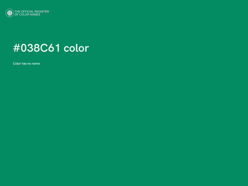#038C61 color image