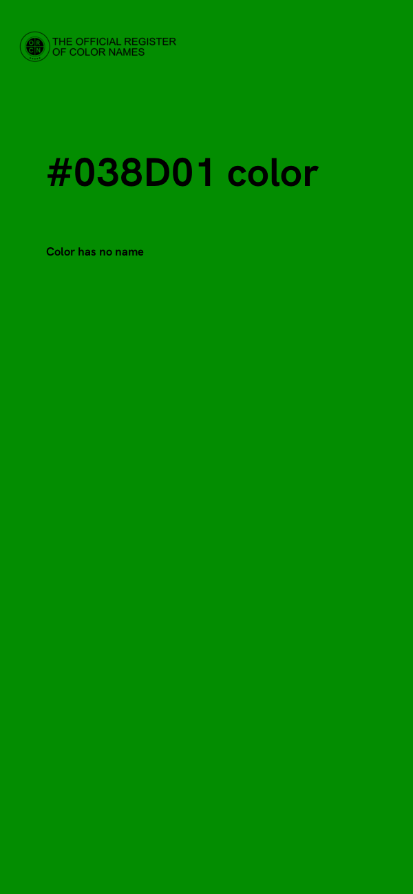 #038D01 color image