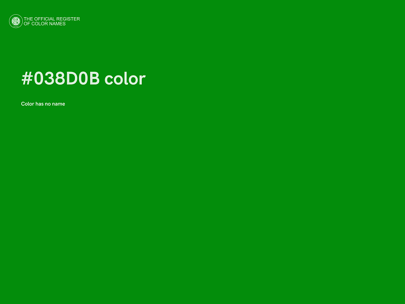 #038D0B color image