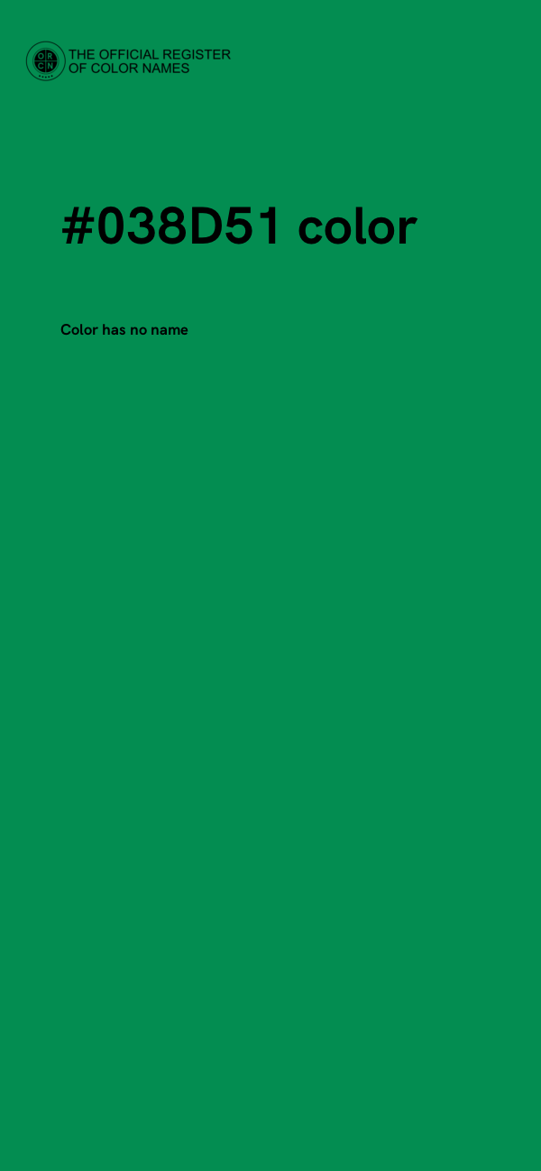 #038D51 color image