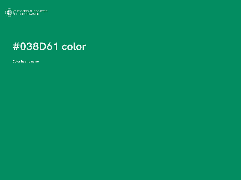 #038D61 color image