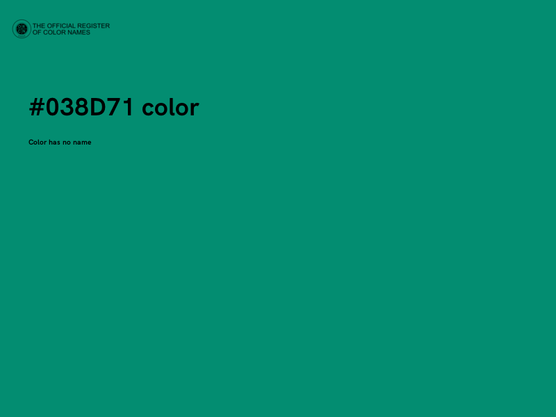 #038D71 color image