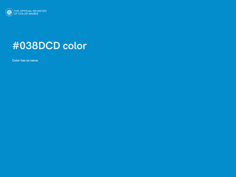 #038DCD color image