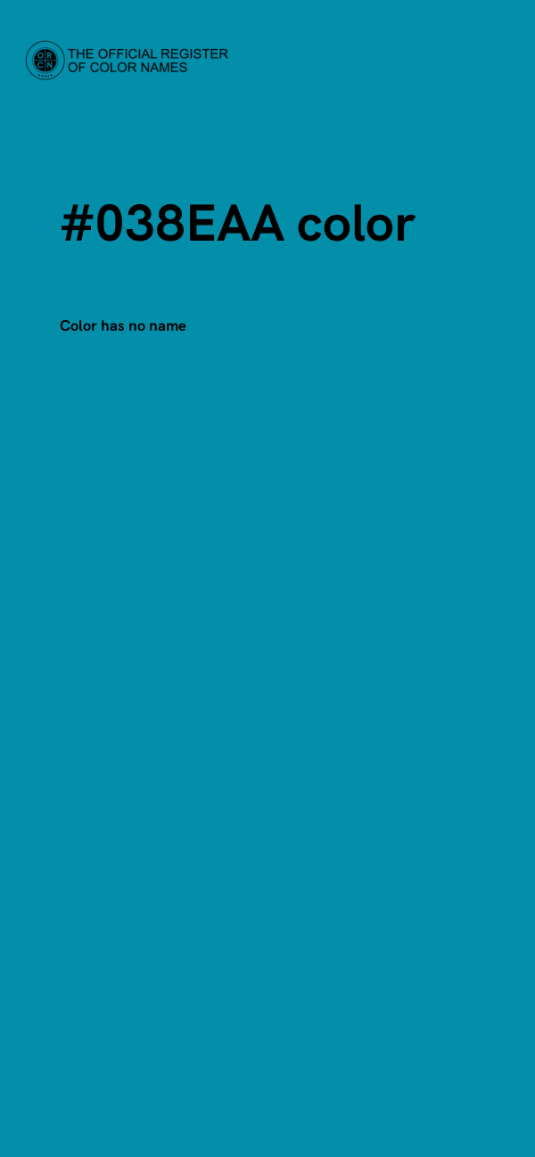 #038EAA color image