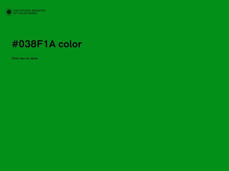#038F1A color image
