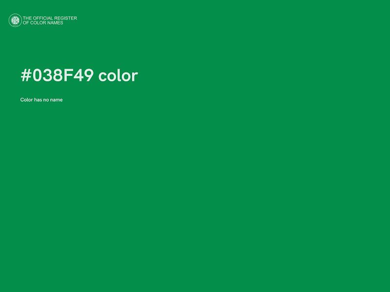 #038F49 color image