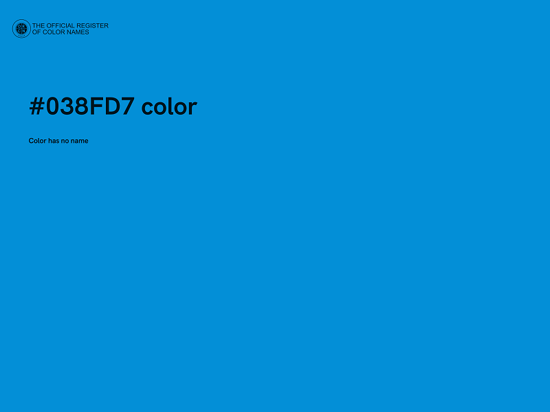 #038FD7 color image