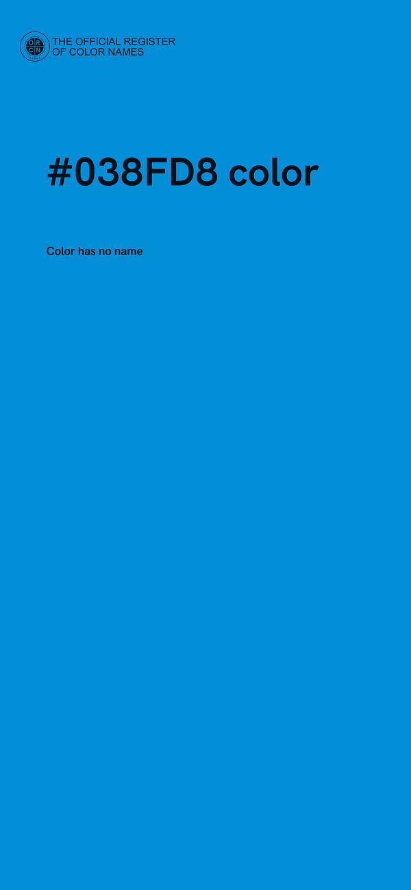 #038FD8 color image