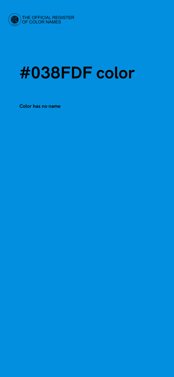 #038FDF color image