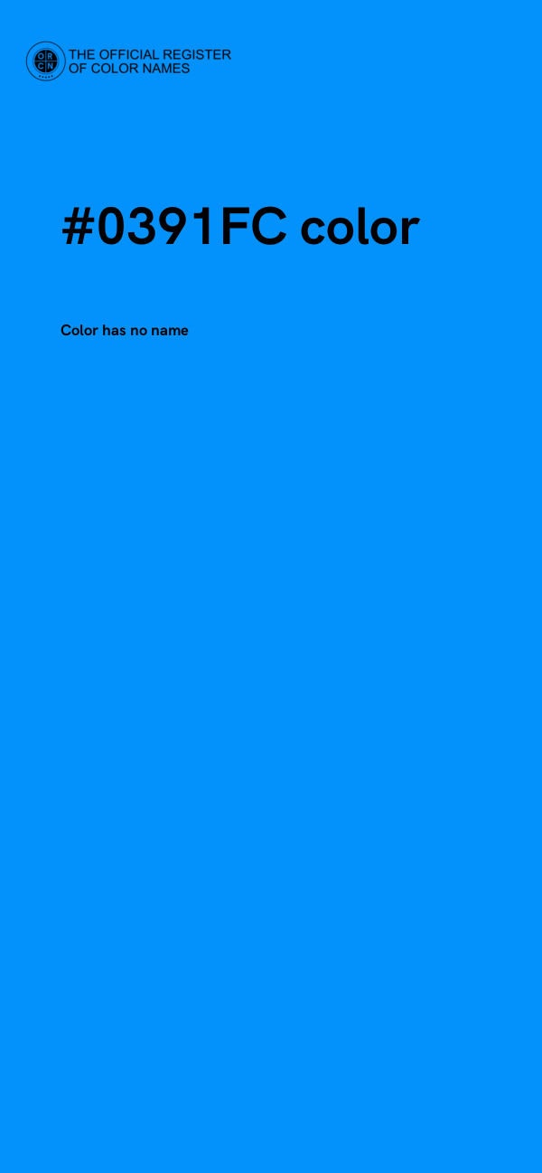 #0391FC color image