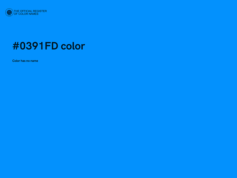 #0391FD color image