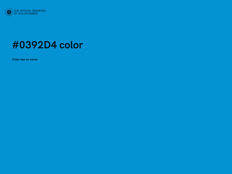 #0392D4 color image