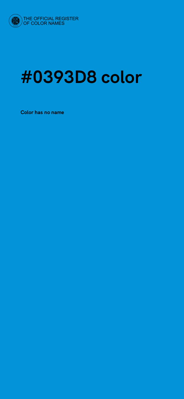#0393D8 color image
