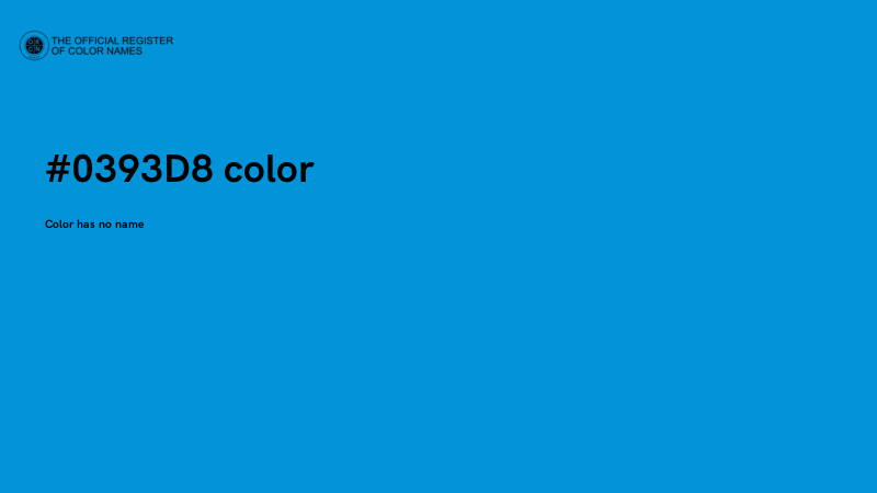 #0393D8 color image