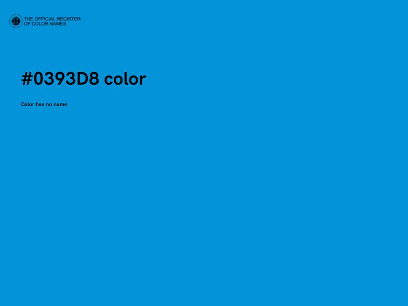 #0393D8 color image