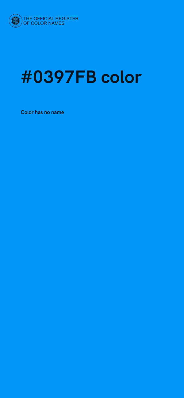 #0397FB color image