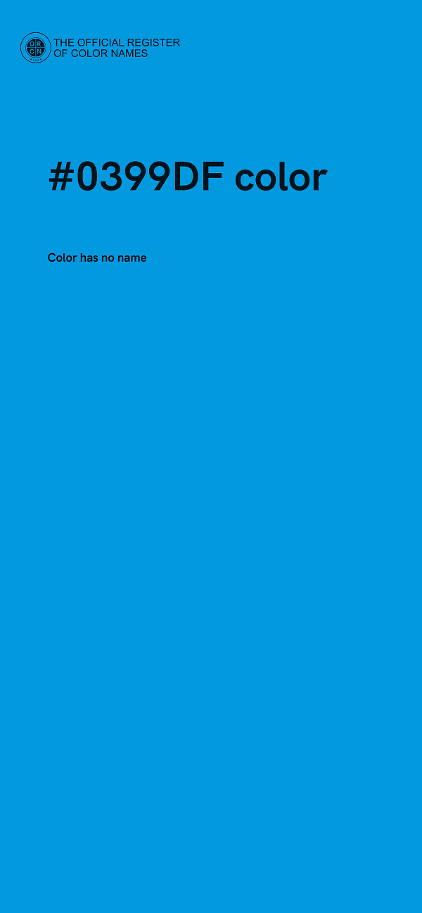 #0399DF color image