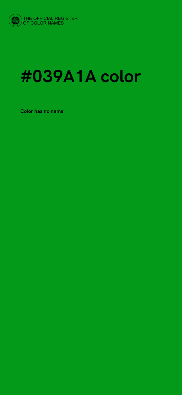 #039A1A color image