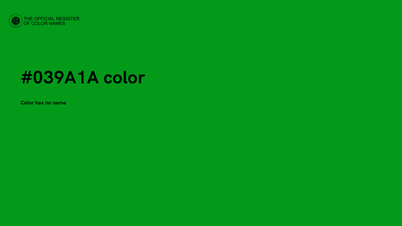 #039A1A color image