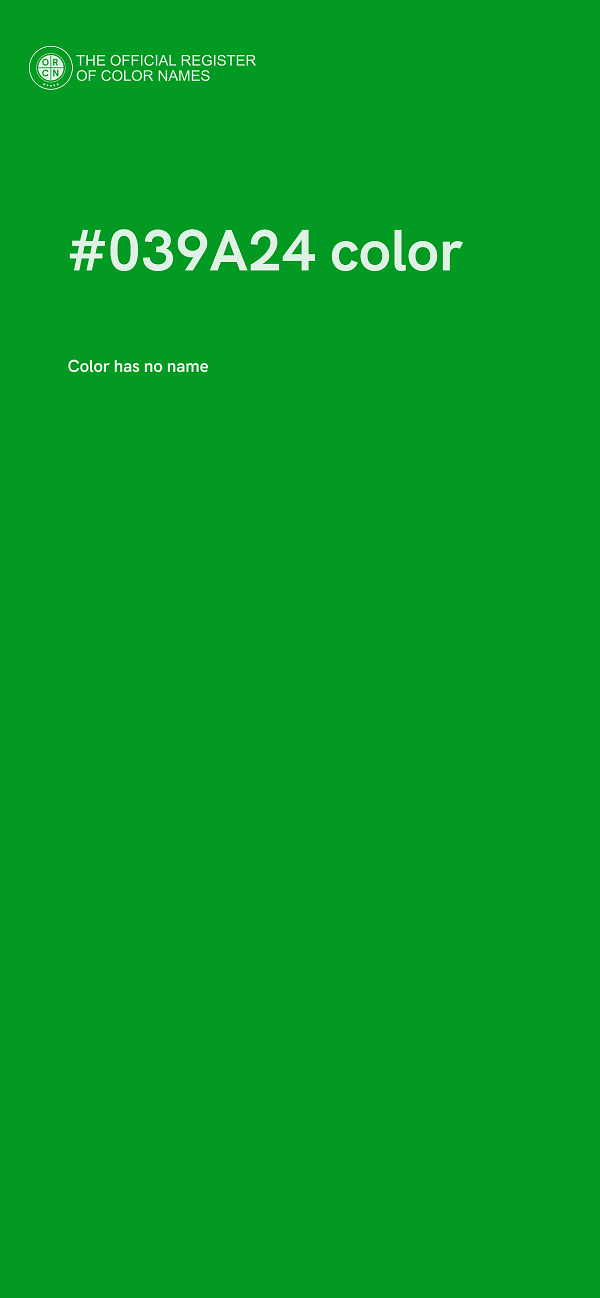 #039A24 color image