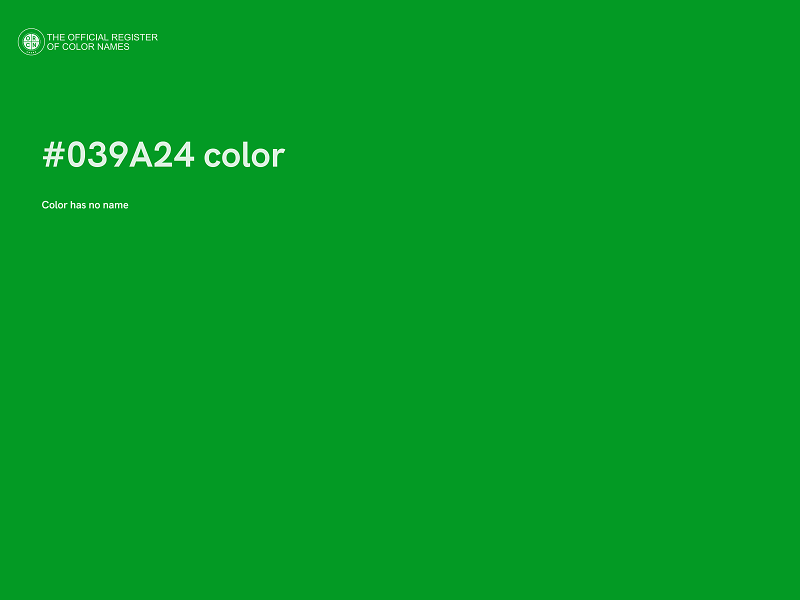 #039A24 color image