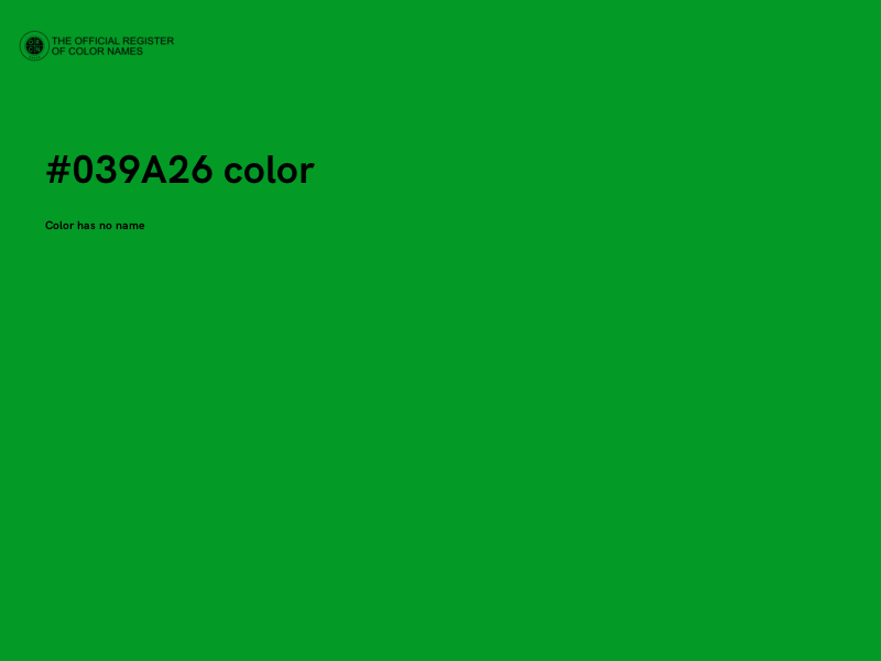 #039A26 color image