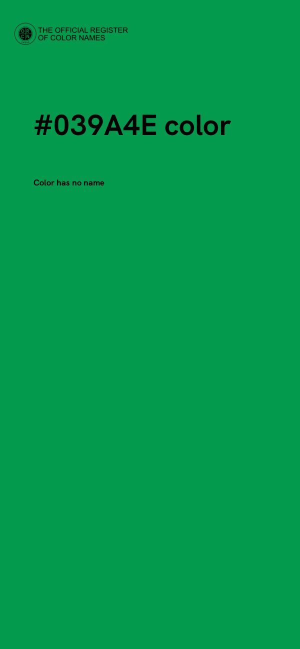 #039A4E color image
