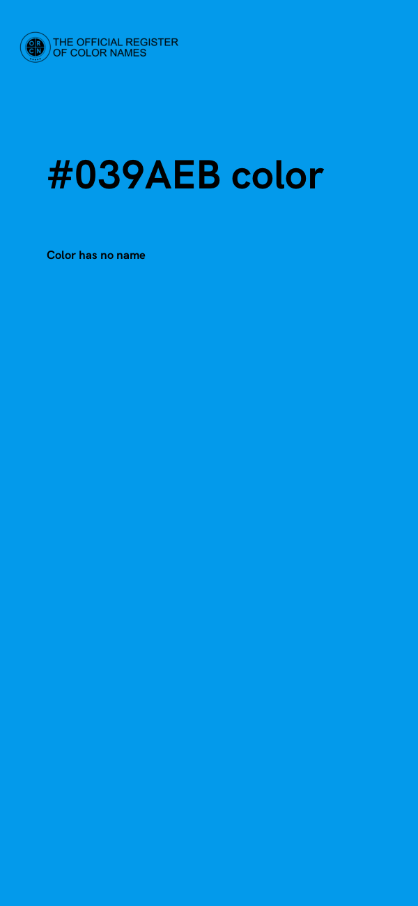 #039AEB color image