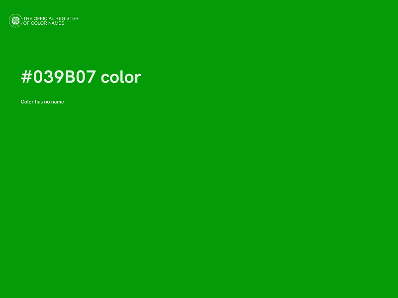 #039B07 color image