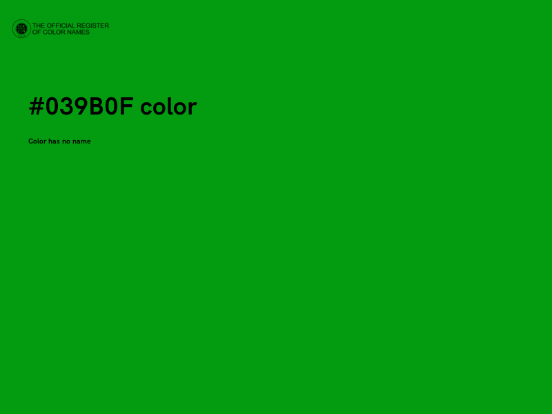 #039B0F color image