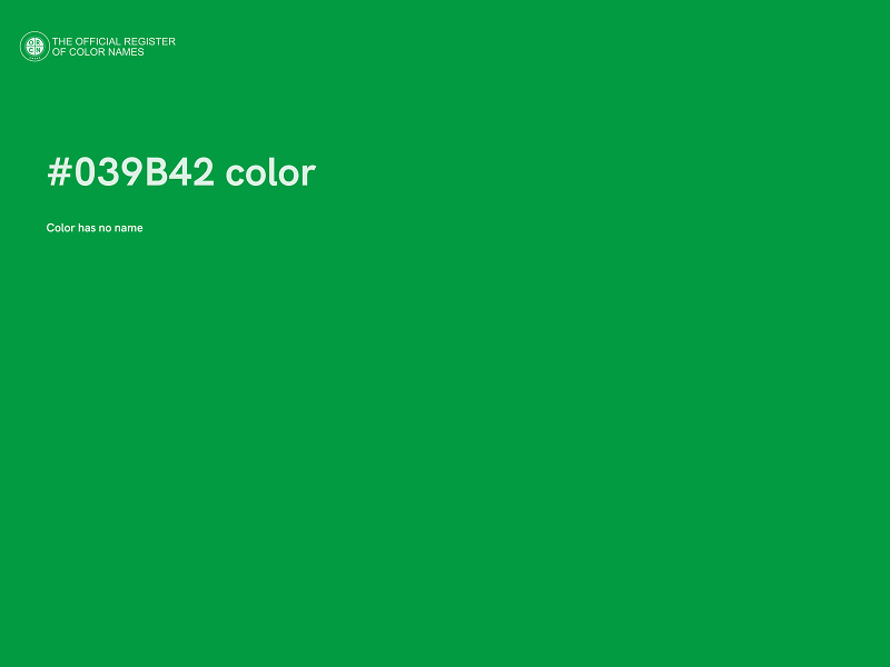 #039B42 color image